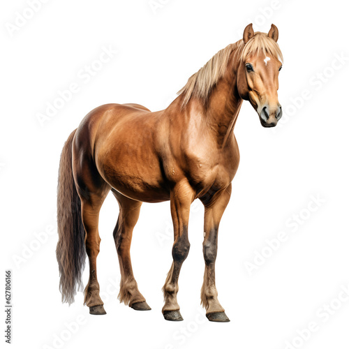 horse on transparent background 3 4 view