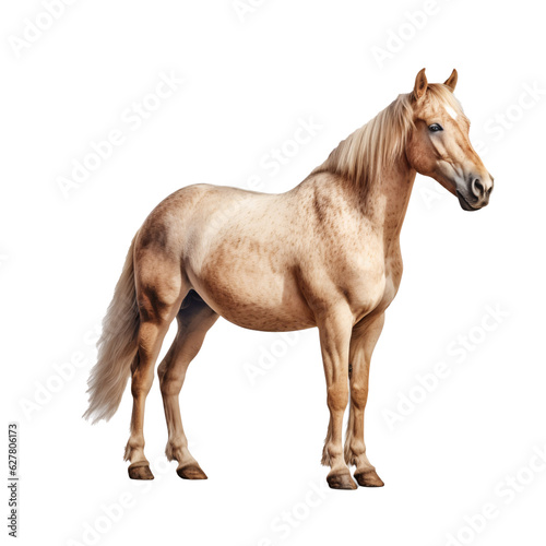 horse on transparent background 3/4 view