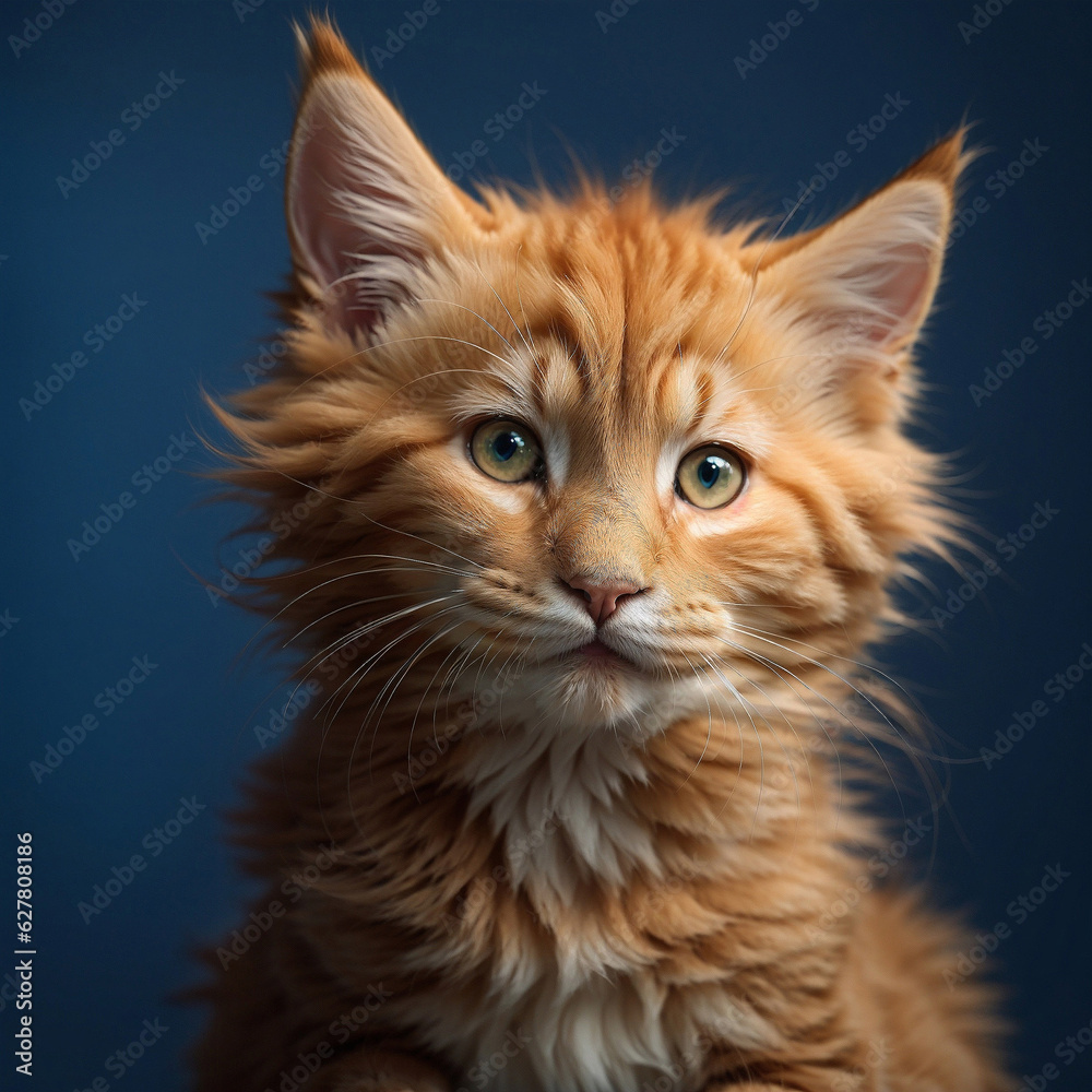 cute mainecoon kitten background