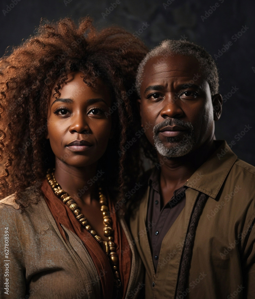 portrait of african american couple portrait of african american couple