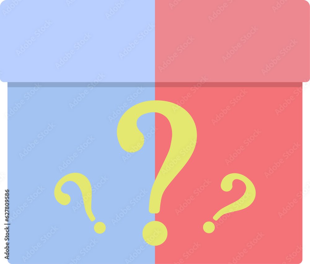 Gender reveal baby box icon. Vector illustration. Gender reveal baby box icon. Vector illustration.