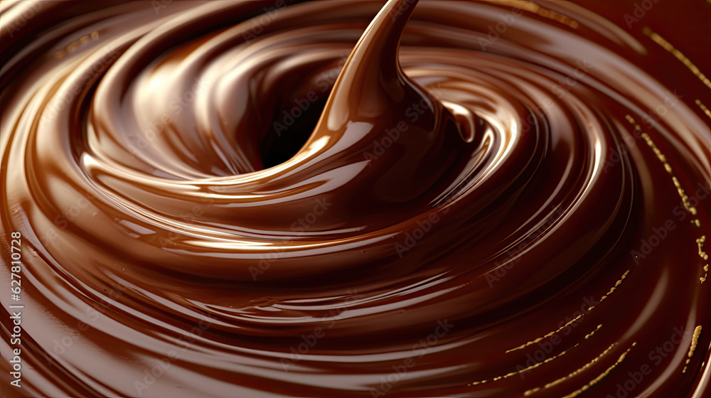 Melted chocolate swirl background. Generative Ai Melted chocolate swirl background. Generative Ai