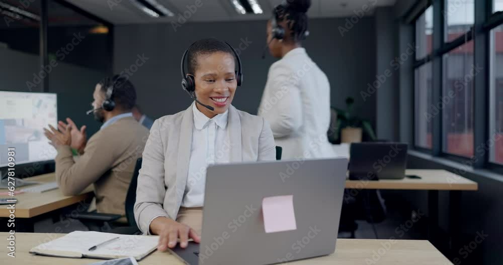 Business women, documents and call center sales management, questions and info or manager feedback. African people, mentor and training on laptop or talking of paperwork and employee schedule review Business women, documents and call center sales management, questions and info or manager feedback. African people, mentor and training on laptop or talking of paperwork and employee schedule review