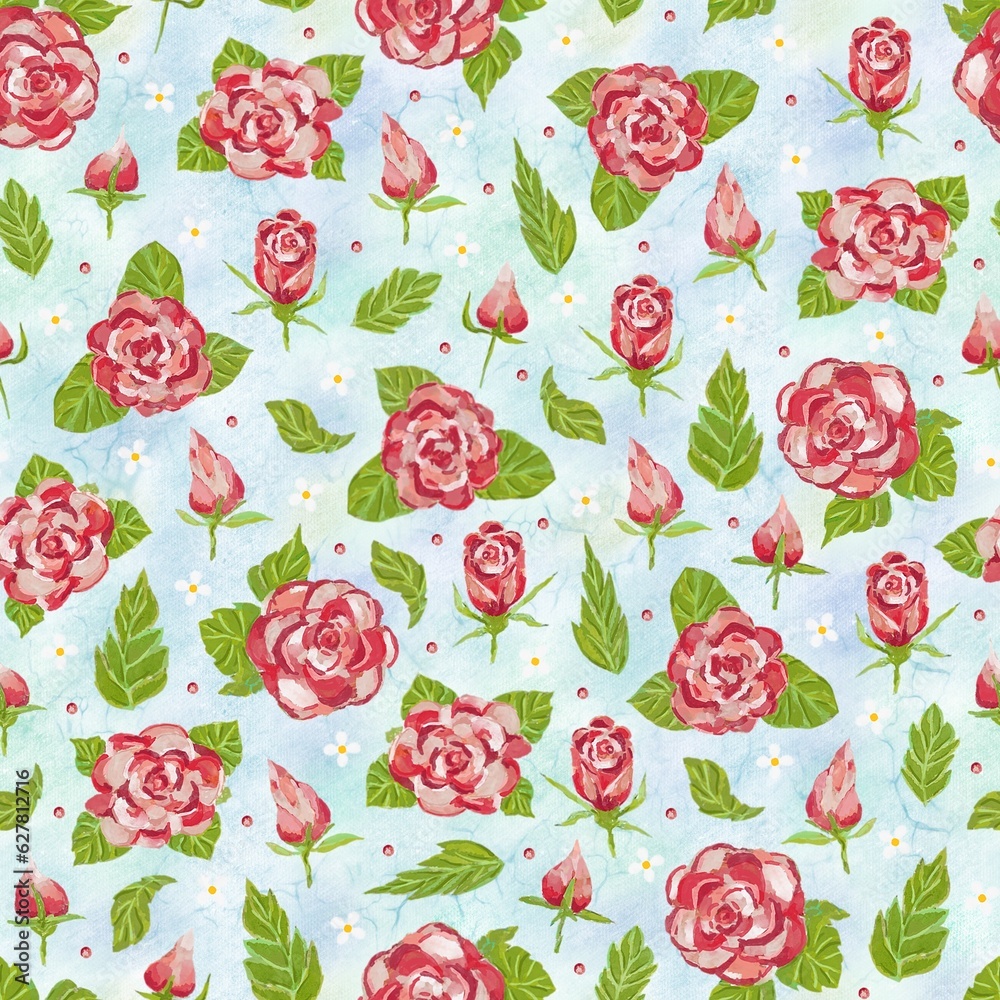 custom made wallpaper toronto digitalSeamless pattern with pink roses 