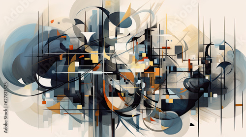 Abstract Geometric Shapes and Fragmented Forms 