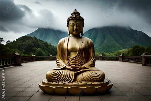 buddha statue generative by AI technology