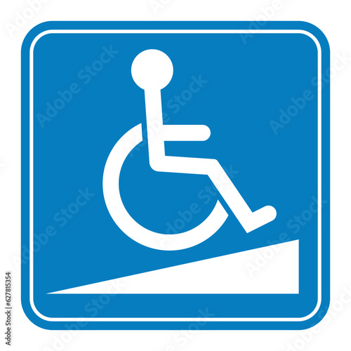 Disabled Handicap Sign. Disabled Wheelchair Symbol. Wheelchair Icon. Vector Illustration. 