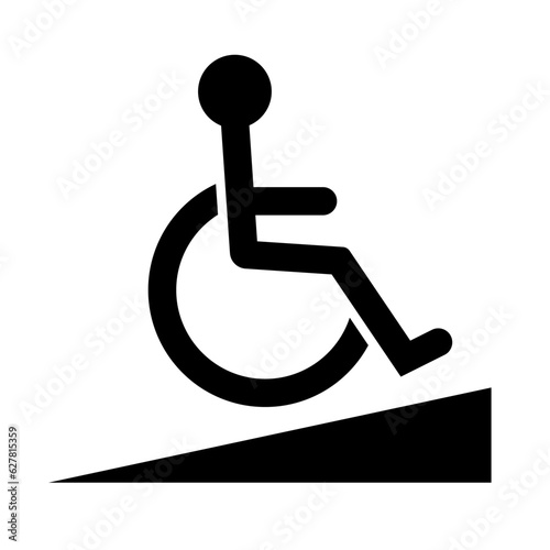 Disabled Handicap Sign. Disabled Wheelchair Symbol. Wheelchair Icon. Vector Illustration. 