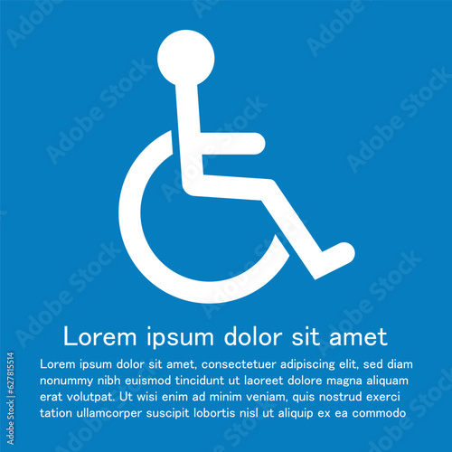 Disabled Handicap Sign. Disabled Wheelchair Symbol. Wheelchair Icon. Vector Illustration. 