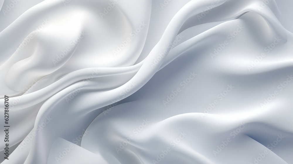 Obraz premium A detailed close-up of a pure white fabric texture
