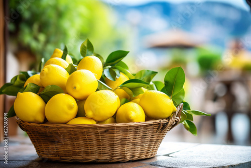 Delicious Italian lemons at Amalfi coast  Italy