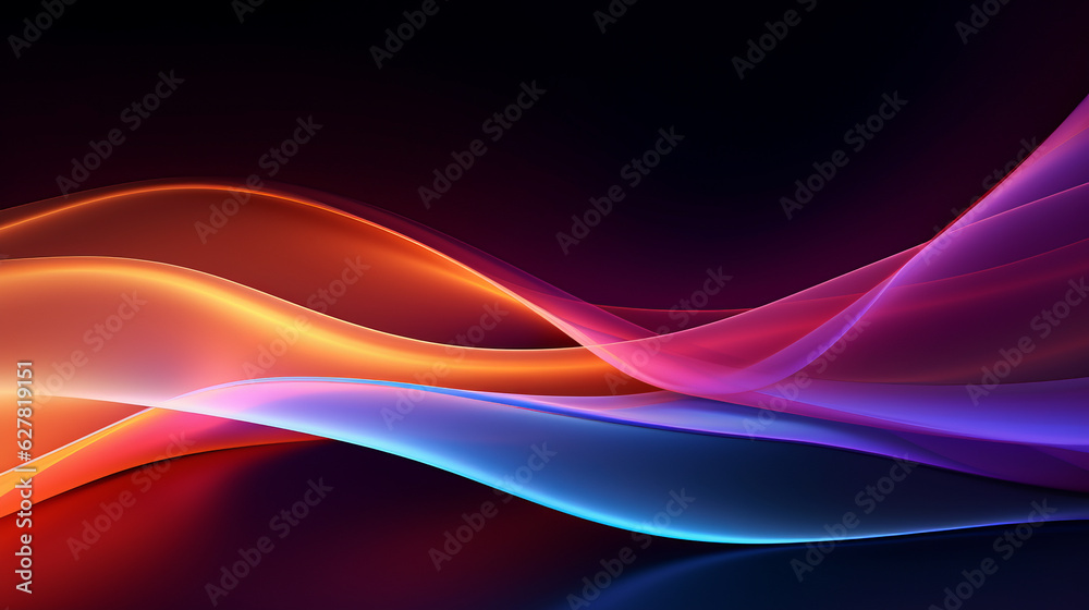 custom made wallpaper toronto digitalA vibrant wave of colorful light against a dark backdrop