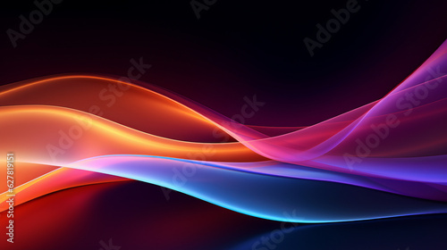 Wallpaper Mural A vibrant wave of colorful light against a dark backdrop Torontodigital.ca