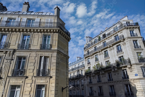 Paris, beautiful building rue de Madrid, in the 8e arrondissement, a luxury district   © Pascale Gueret