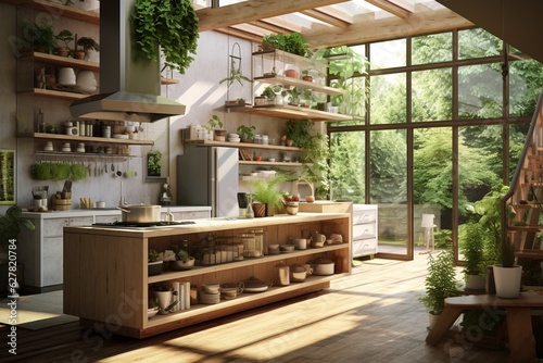 Innovation concept in sustainable home product design industry  Generative AI