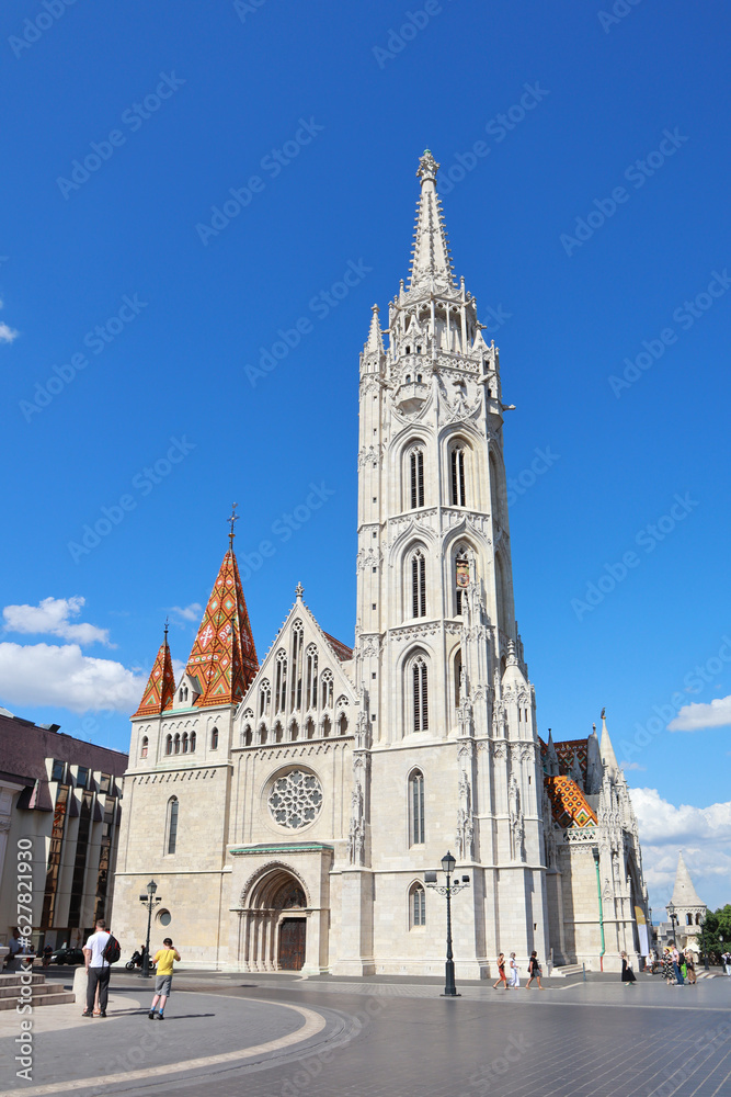 Church of St. Matthias in Fishing bastion in Budapest, Hungary
