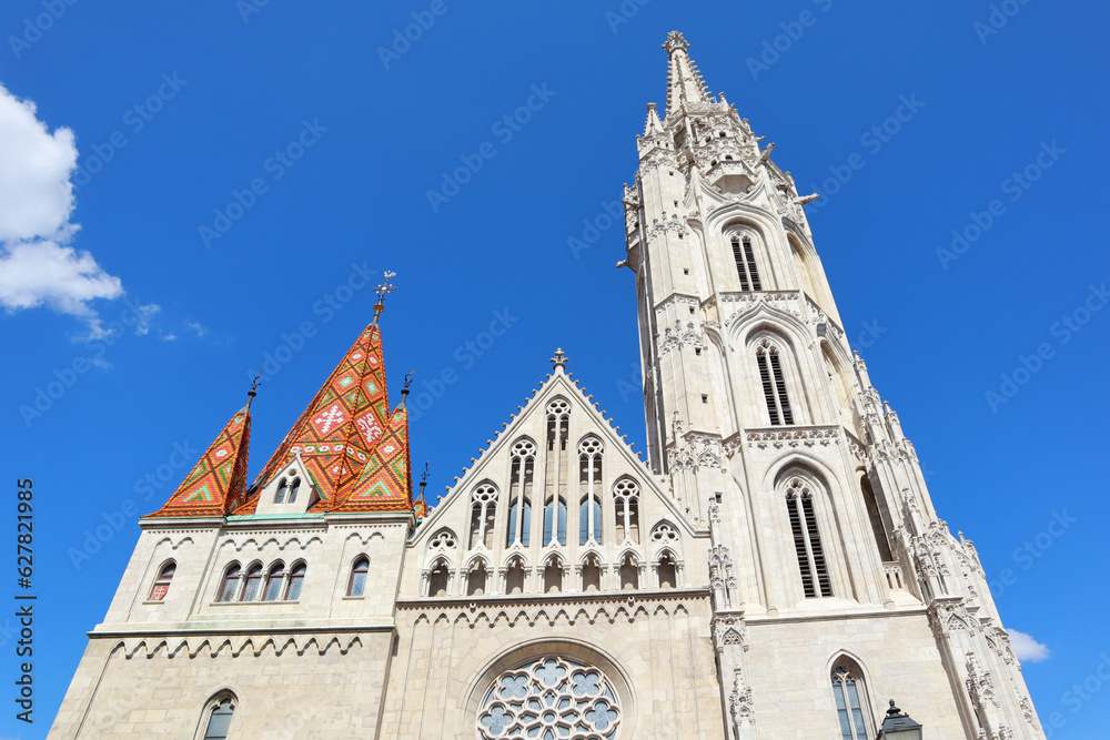 Church of St. Matthias in Fishing bastion in Budapest, Hungary