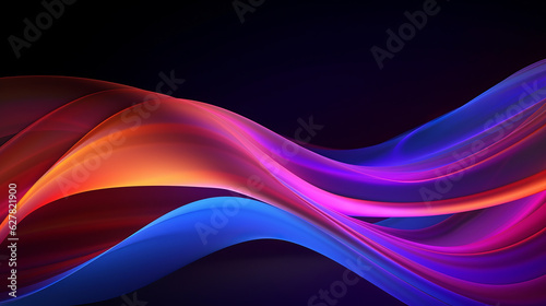 Wallpaper Mural A vibrant and mesmerizing wave of colorful light against a dark backdrop Torontodigital.ca