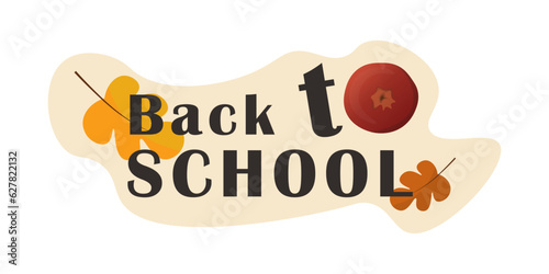 Back to school lettering banner.