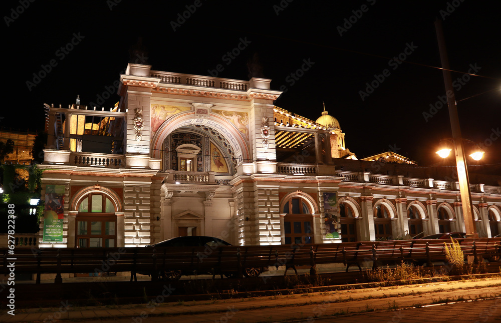 Royal Palace or Buda Castle at night in Budapest, Hungary