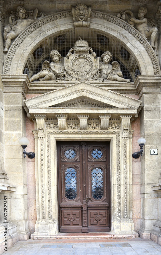 Entrance door of Corvinus University of Budapest