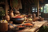 Cultural travel concept to discover authentic culinary traditions, Generative AI