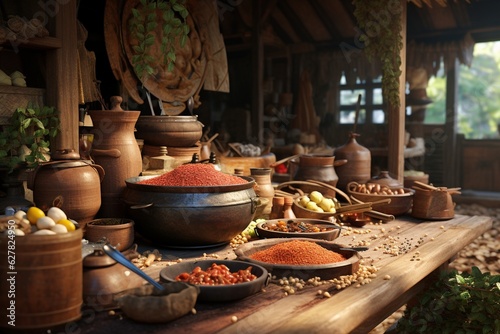 Cultural travel concept to discover authentic culinary traditions  Generative AI