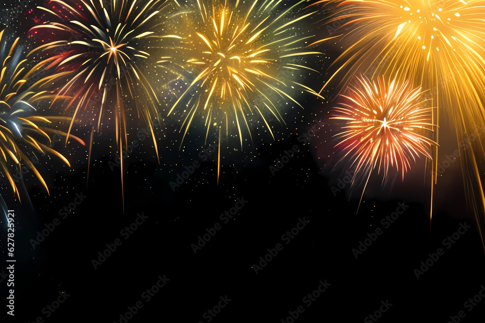 beautiful fireworks, new year celebration, new year fireworks, happy new year, illustration of a new year festivity, fireworks party, wallpaper of a new year fireworks