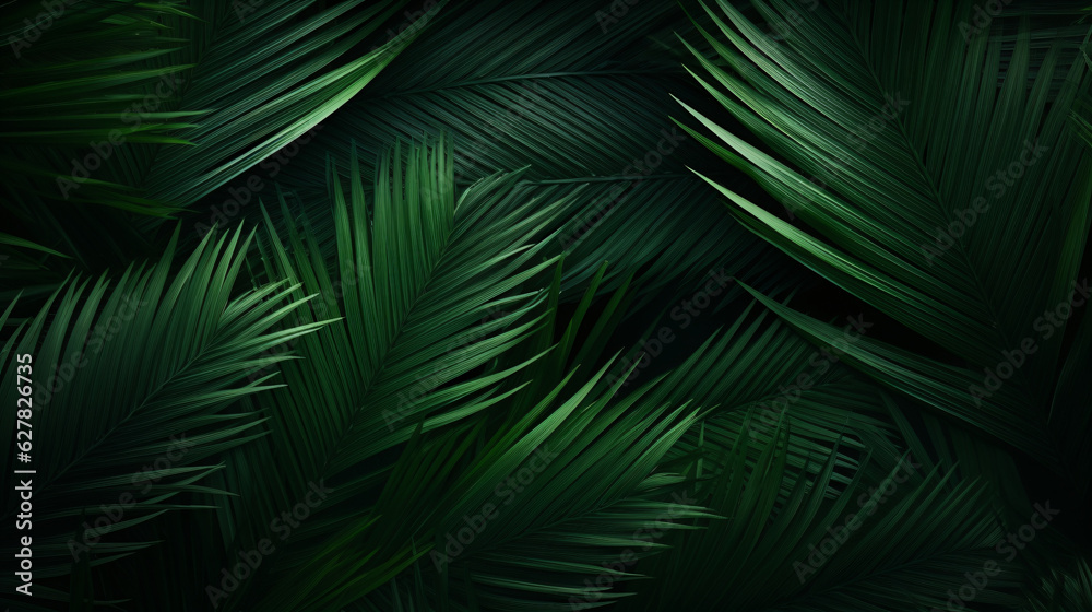beautiful palm leaves in a wild tropical palm garden, dark green palm leaf texture concept full framed beautiful palm leaves in a wild tropical palm garden, dark green palm leaf texture concept full framed