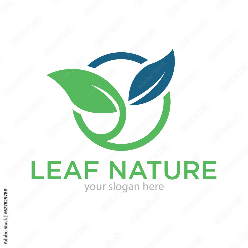 Leaf Nature or Ecology Logo Design Vector