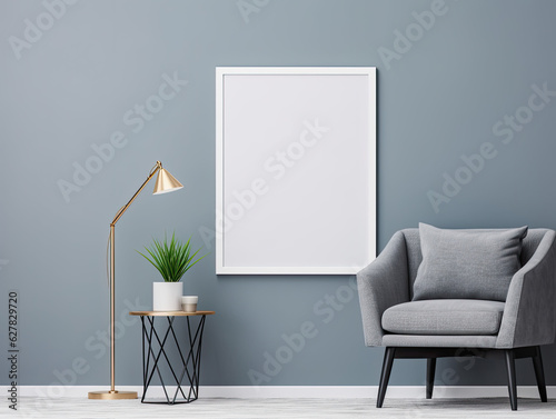 frame on wall, mockup, copy space
