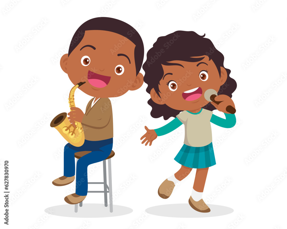 Music kids.Play music concept of music school Music kids.Play music concept of music school