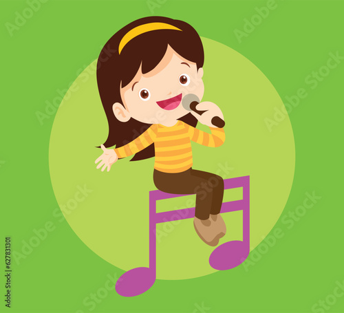 Music kids.Play music concept of music school