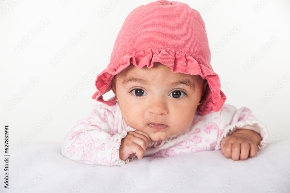 Portrait of a beautiful four months baby girl Portrait of a beautiful four months baby girl