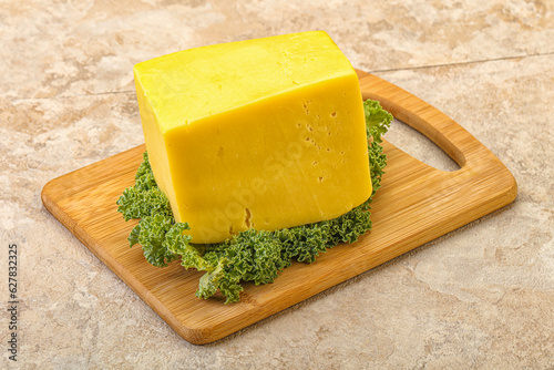 Yellow tilsiter cheese dairy product photo