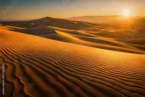 sand dunes in the desert  generated by Ai