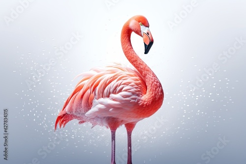 flamingo portrait wallpaper  wildlife bird zoo - Generative AI