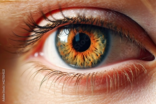 woman eye - macro Closeup - beautiful eyes - Generative AI