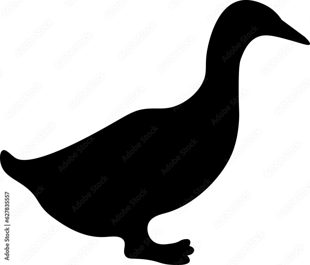 Farm of Duck Silhouette Illustration Vector Farm of Duck Silhouette Illustration Vector