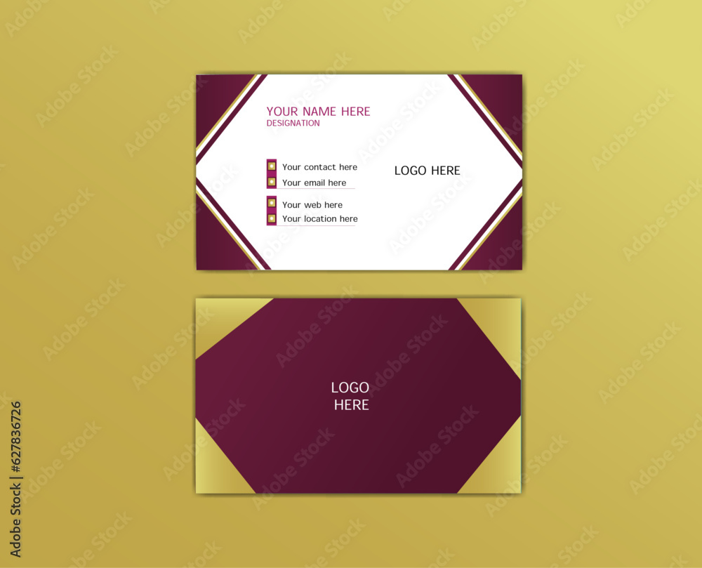 Fototapeta premium professional corporate modern creative business card design template. 