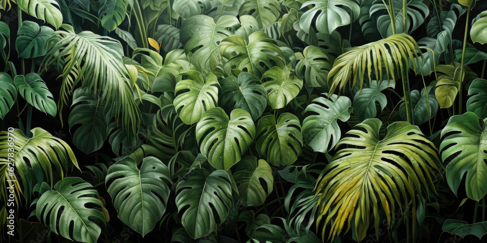 Monstera tropical leaves background Monstera tropical leaves background
