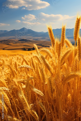 field with ears of wheat