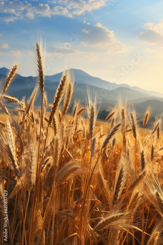 field with ears of wheat