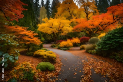 Autumn alley. beauty world.