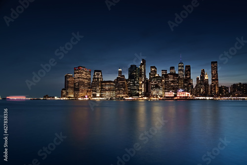 Landscape at blue hour overlooking of Manhattan. © Macrolight