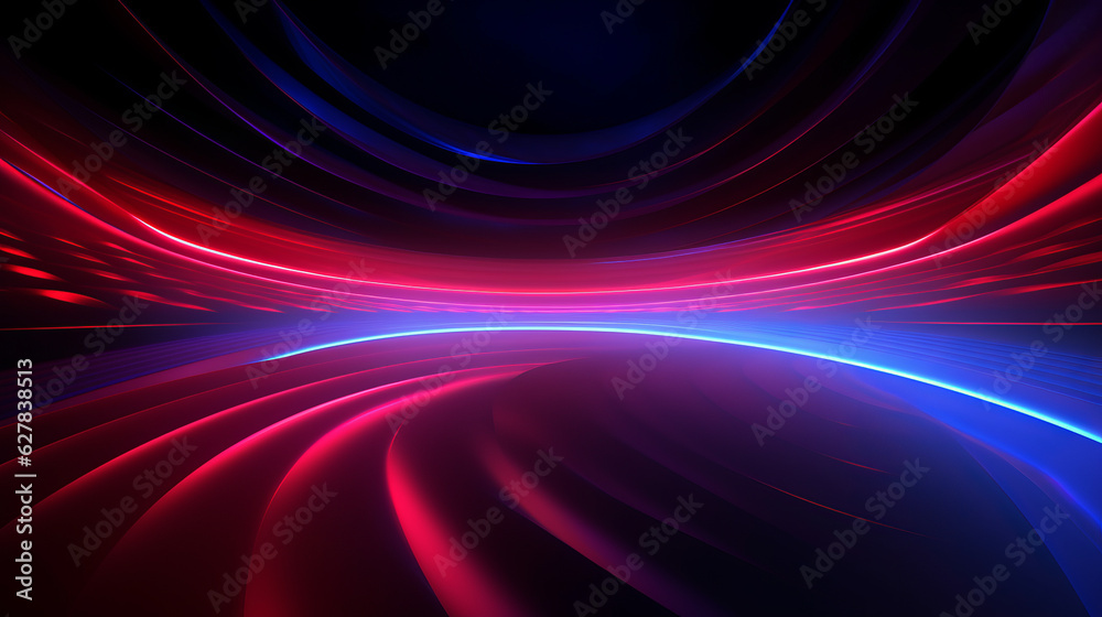 Fototapeta premium Colorful abstract lines on a dark background