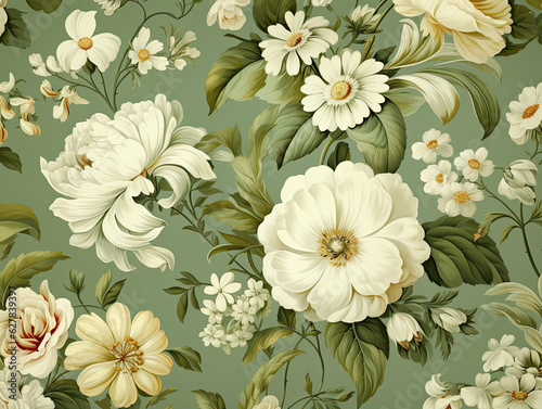 seamless pattern with flowers, floral background