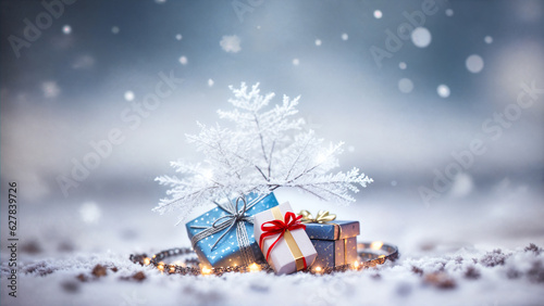 white christmas tree with gifts. Generative AI  © NewFresh 