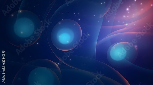 Animation of blue spots of light over blue circles