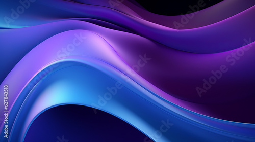 Abstract blue and purple wavy lines on a background